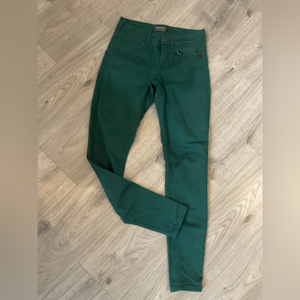 **MAISON SCOTCH Green La Femme  Selon Marie Skinny jeans.